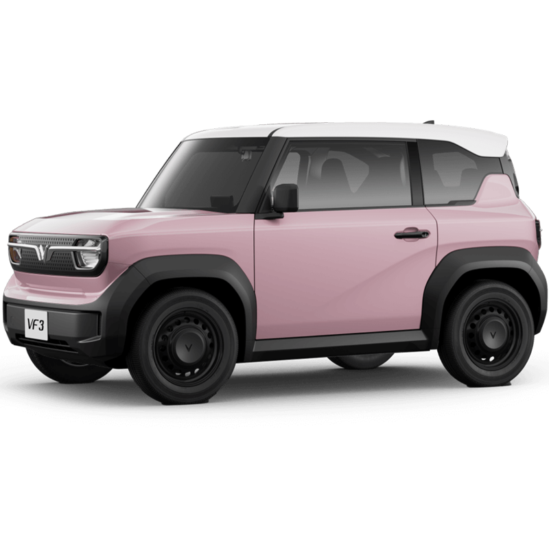 vinfats quận 7 - yeuxedien -yeu xe dien- vinfast vf3 - vinfast vf3 hồng nóc trắng